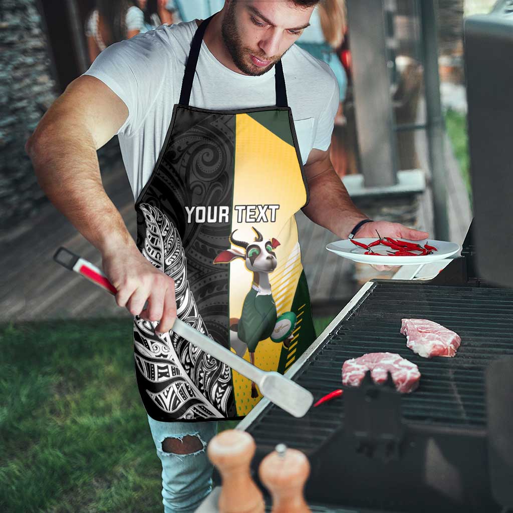 New Zealand and South Africa Rugby Custom Apron Maori Silver Fern Springbok Together - Vibe Hoodie