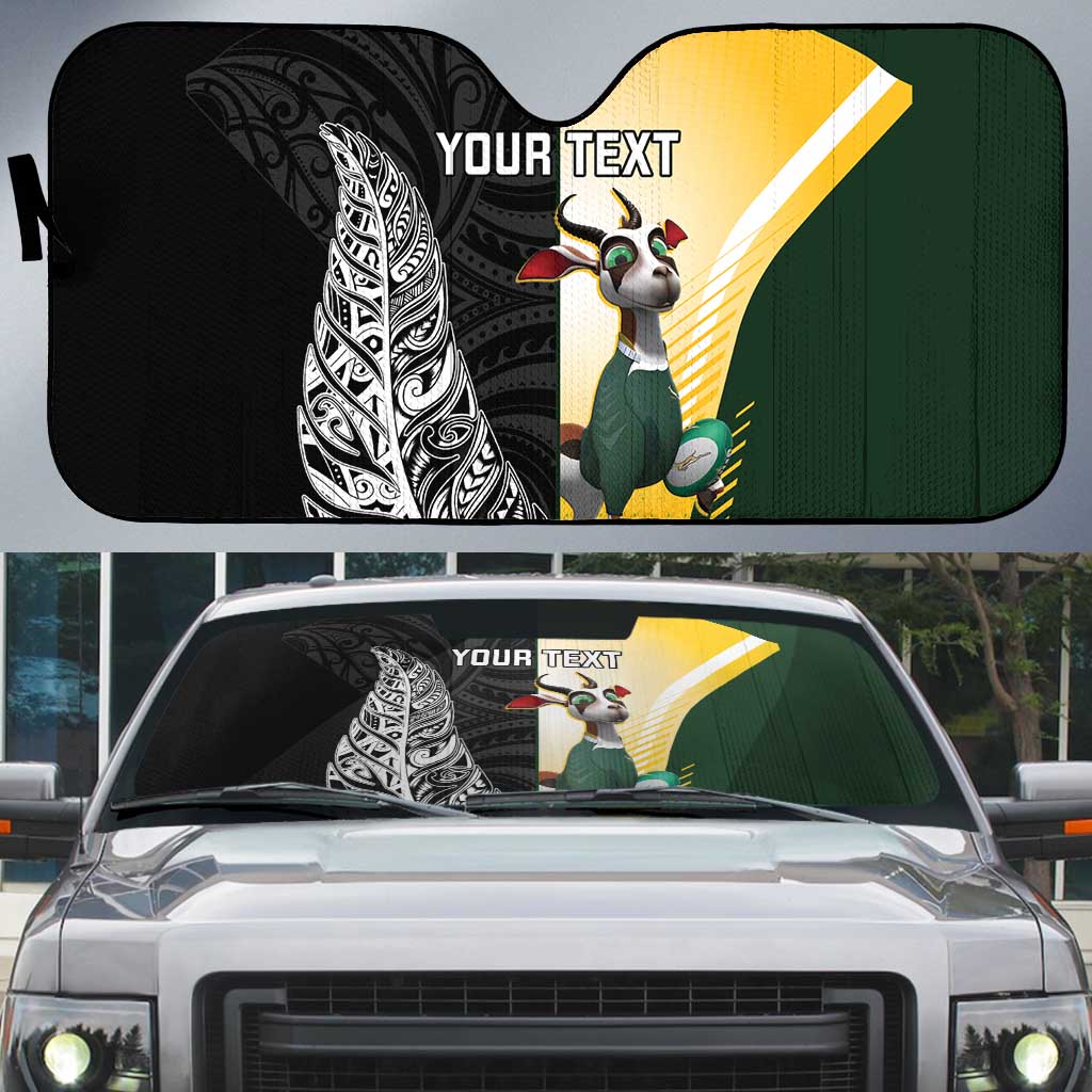 New Zealand and South Africa Rugby Custom Auto Sun Shade Maori Silver Fern Springbok Together - Vibe Hoodie