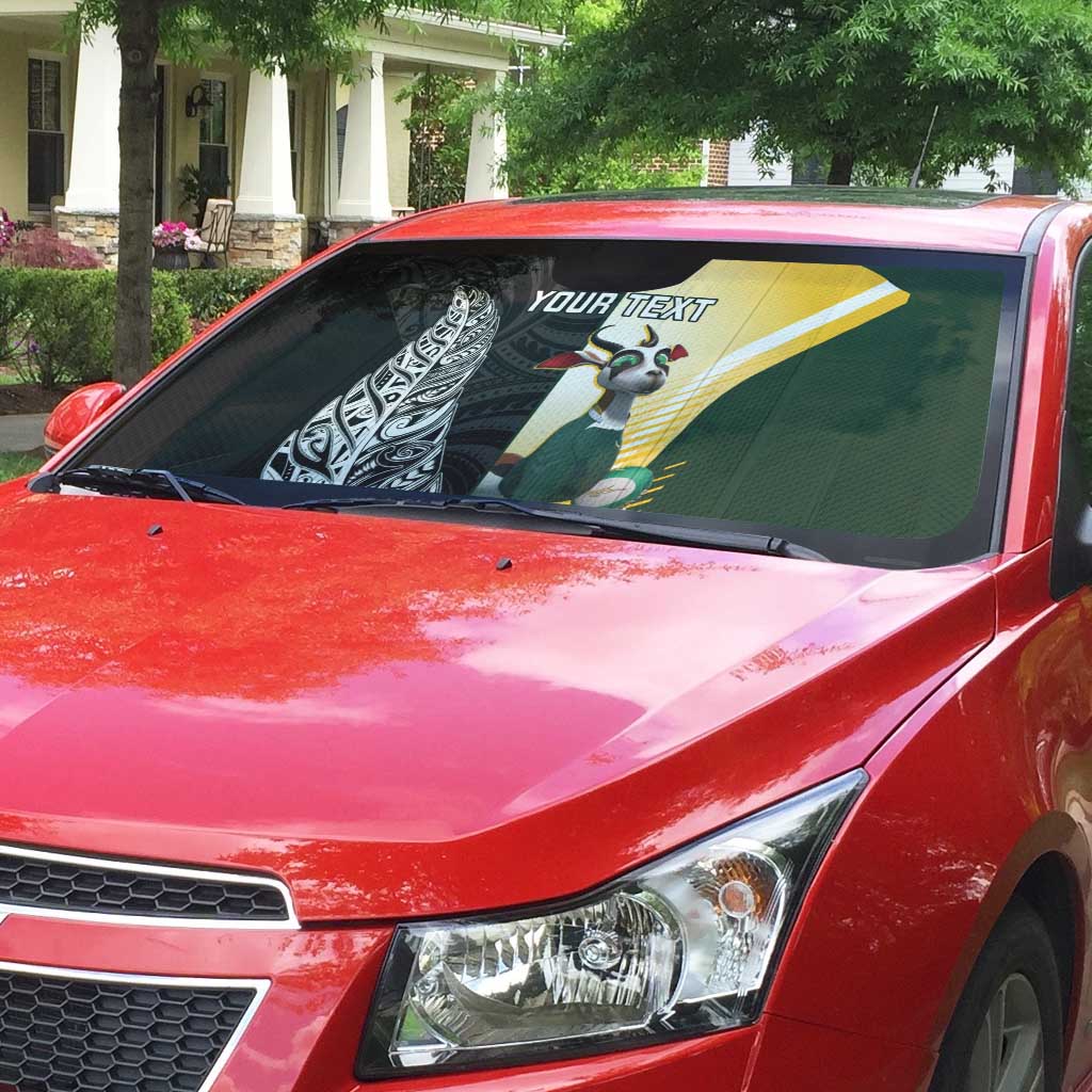 New Zealand and South Africa Rugby Custom Auto Sun Shade Maori Silver Fern Springbok Together - Vibe Hoodie