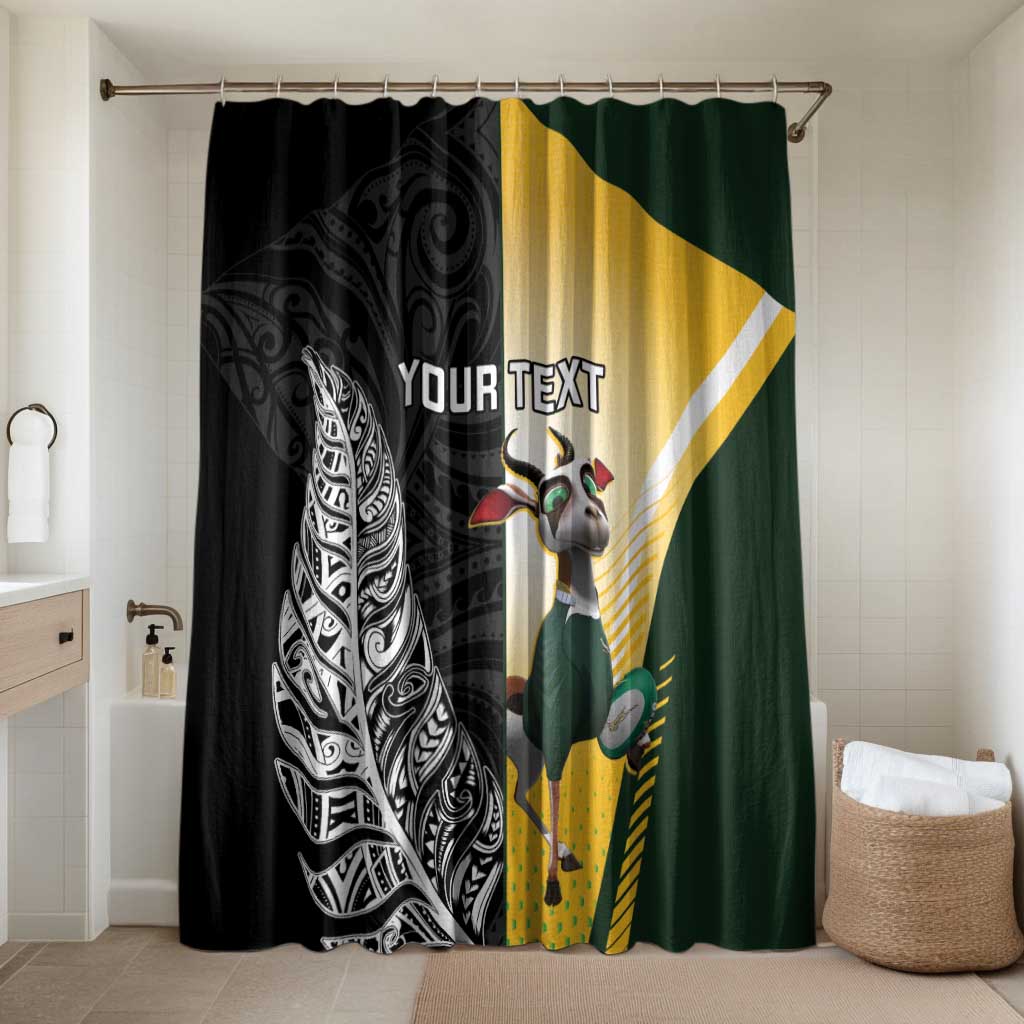 New Zealand and South Africa Rugby Custom Bathroom Set Maori Silver Fern Springbok Together - Vibe Hoodie