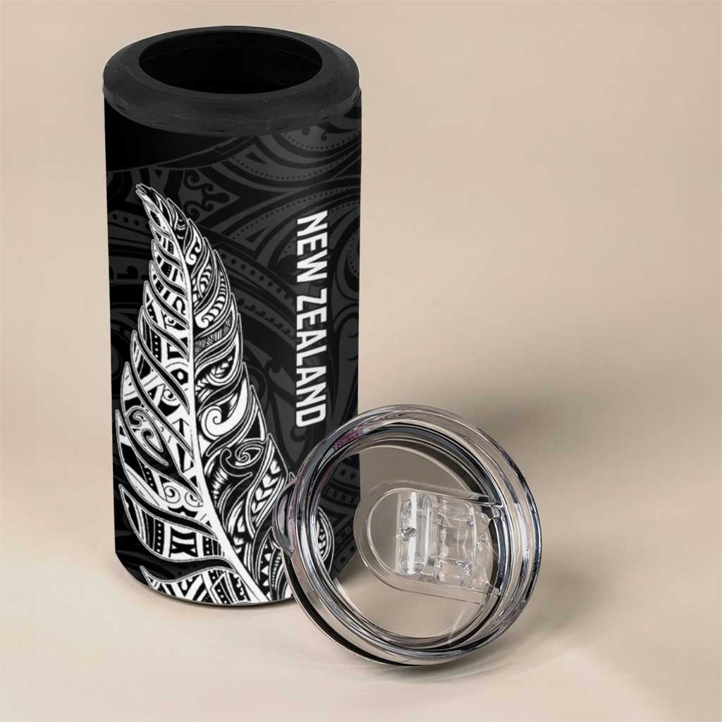 New Zealand and South Africa Rugby 4 in 1 Can Cooler Tumbler Maori Silver Fern Springbok Together - Vibe Hoodie