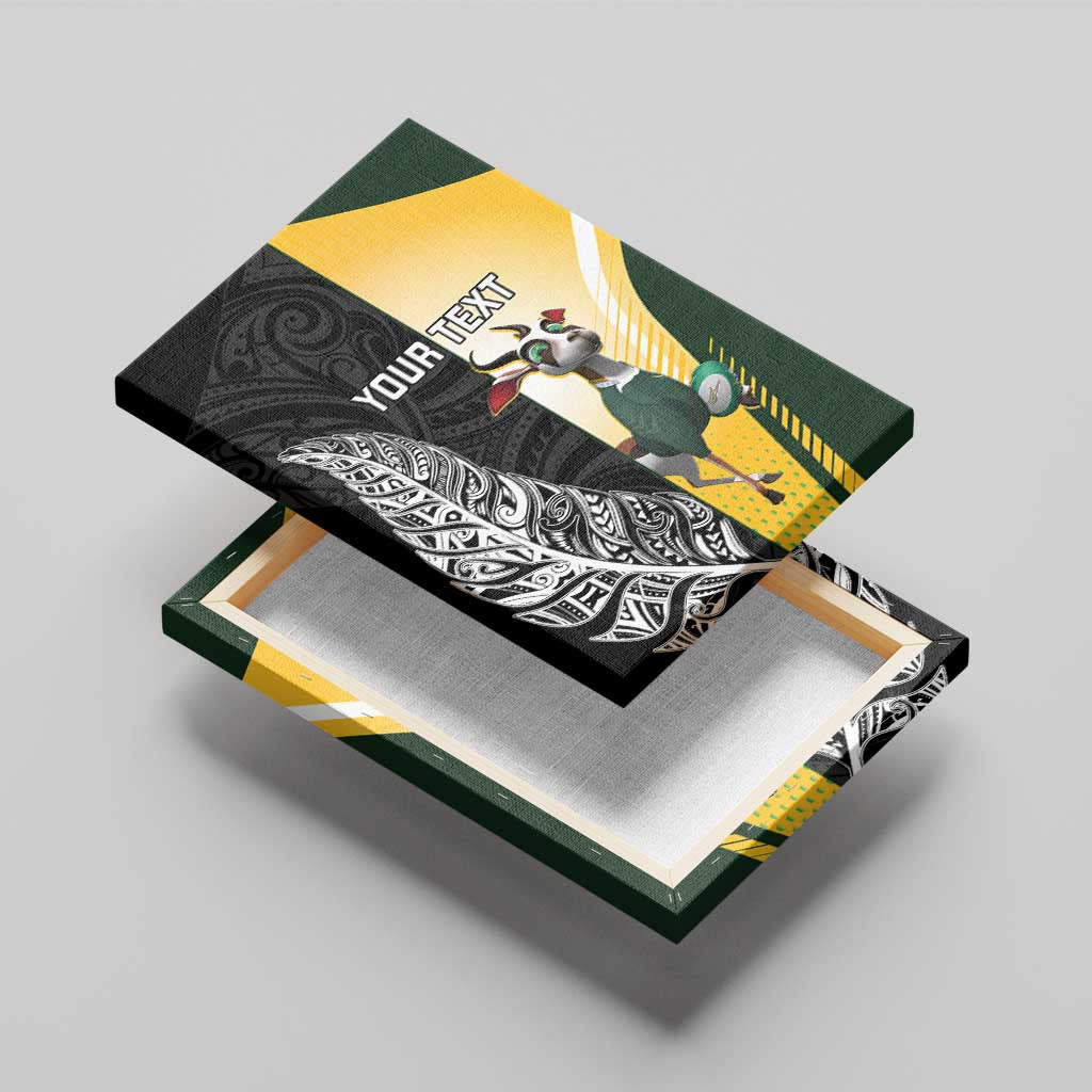 New Zealand and South Africa Rugby Custom Canvas Wall Art Maori Silver Fern Springbok Together - Vibe Hoodie