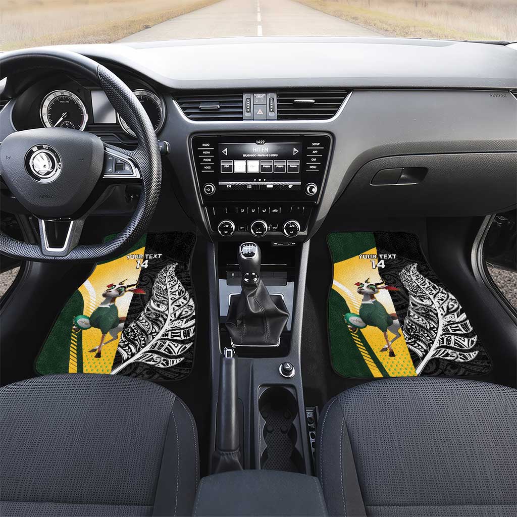 New Zealand and South Africa Rugby Custom Car Mats Maori Silver Fern Springbok Together - Vibe Hoodie