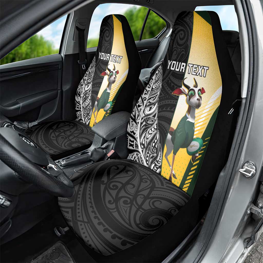 New Zealand and South Africa Rugby Custom Car Seat Cover Maori Silver Fern Springbok Together - Vibe Hoodie