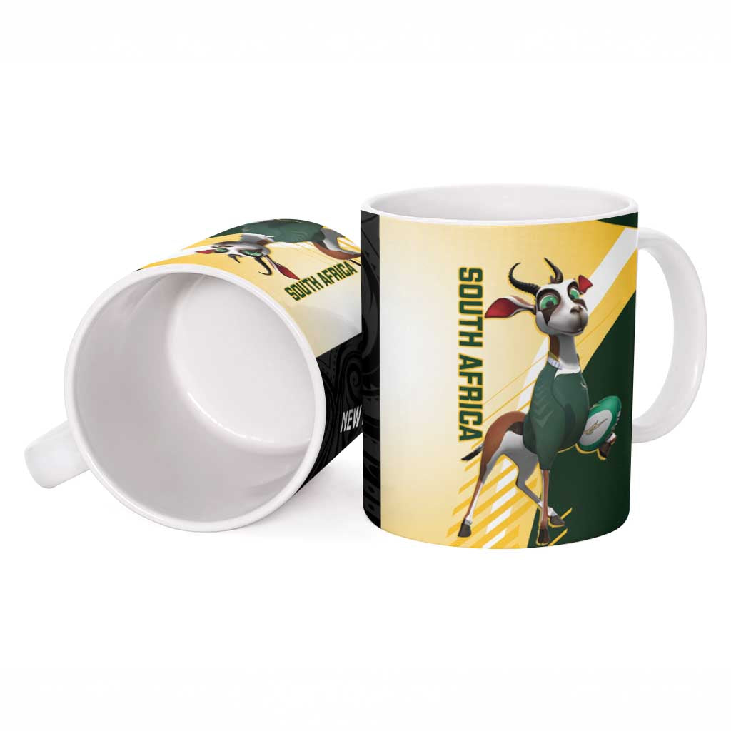 New Zealand and South Africa Rugby Ceramic Mug Maori Silver Fern Springbok Together - Vibe Hoodie