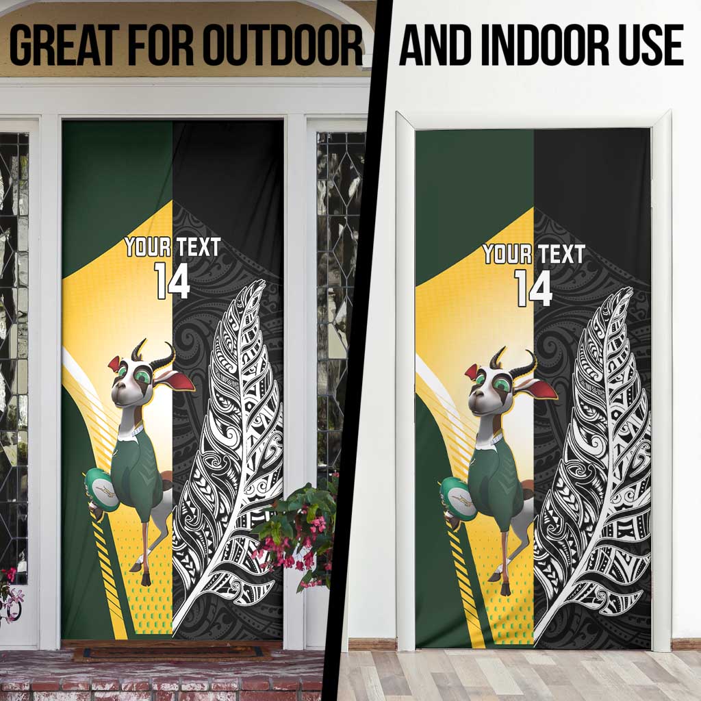 New Zealand and South Africa Rugby Custom Door Cover Maori Silver Fern Springbok Together - Vibe Hoodie