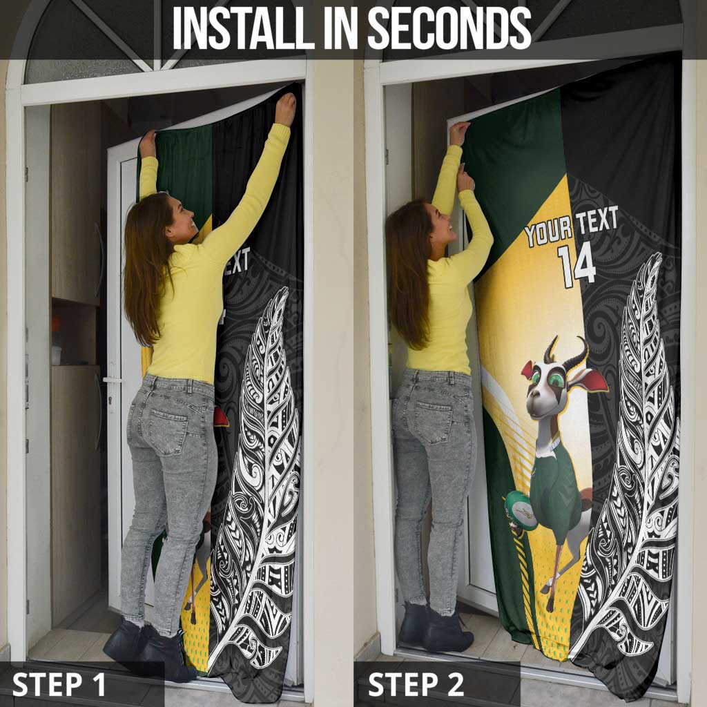 New Zealand and South Africa Rugby Custom Door Cover Maori Silver Fern Springbok Together - Vibe Hoodie