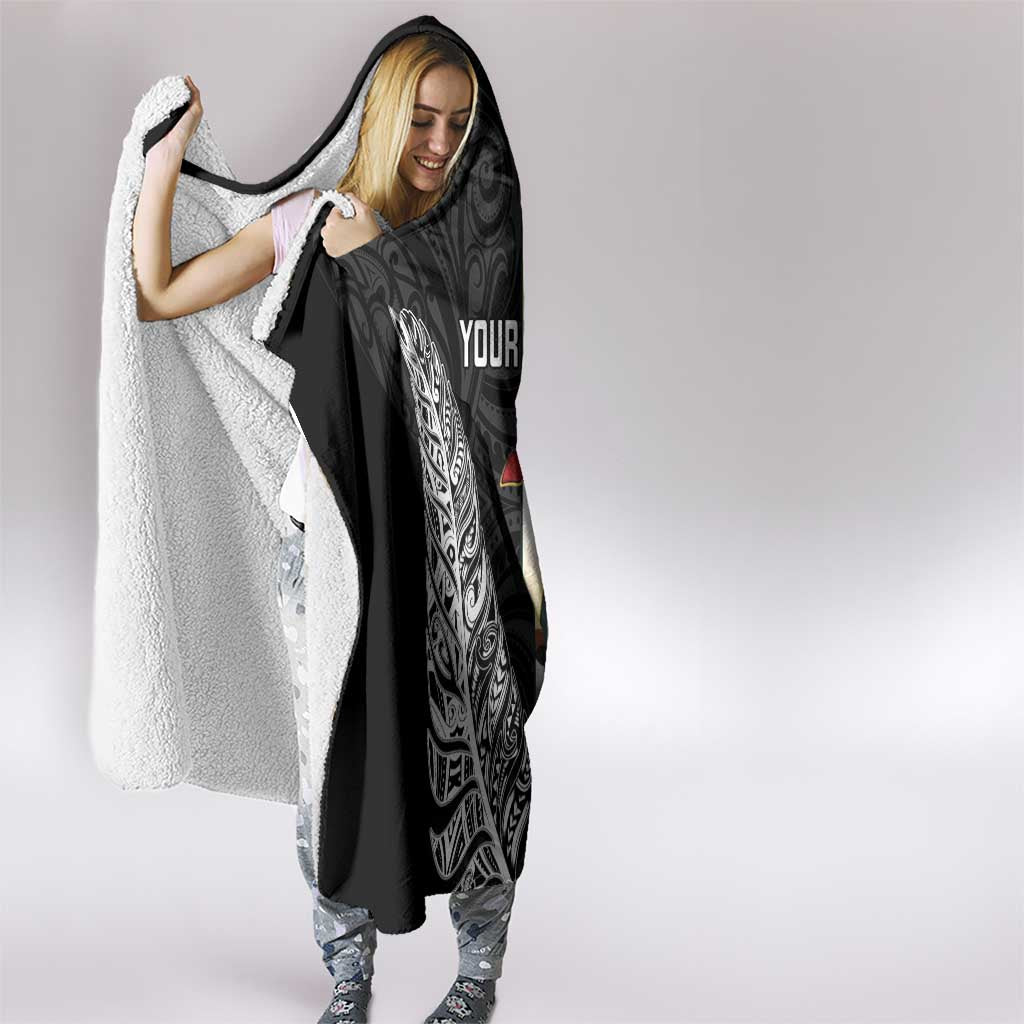 New Zealand and South Africa Rugby Custom Hooded Blanket Maori Silver Fern Springbok Together - Vibe Hoodie