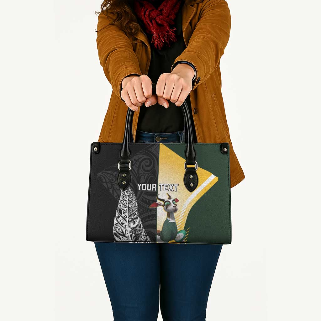 New Zealand and South Africa Rugby Custom Leather Bag Maori Silver Fern Springbok Together - Vibe Hoodie