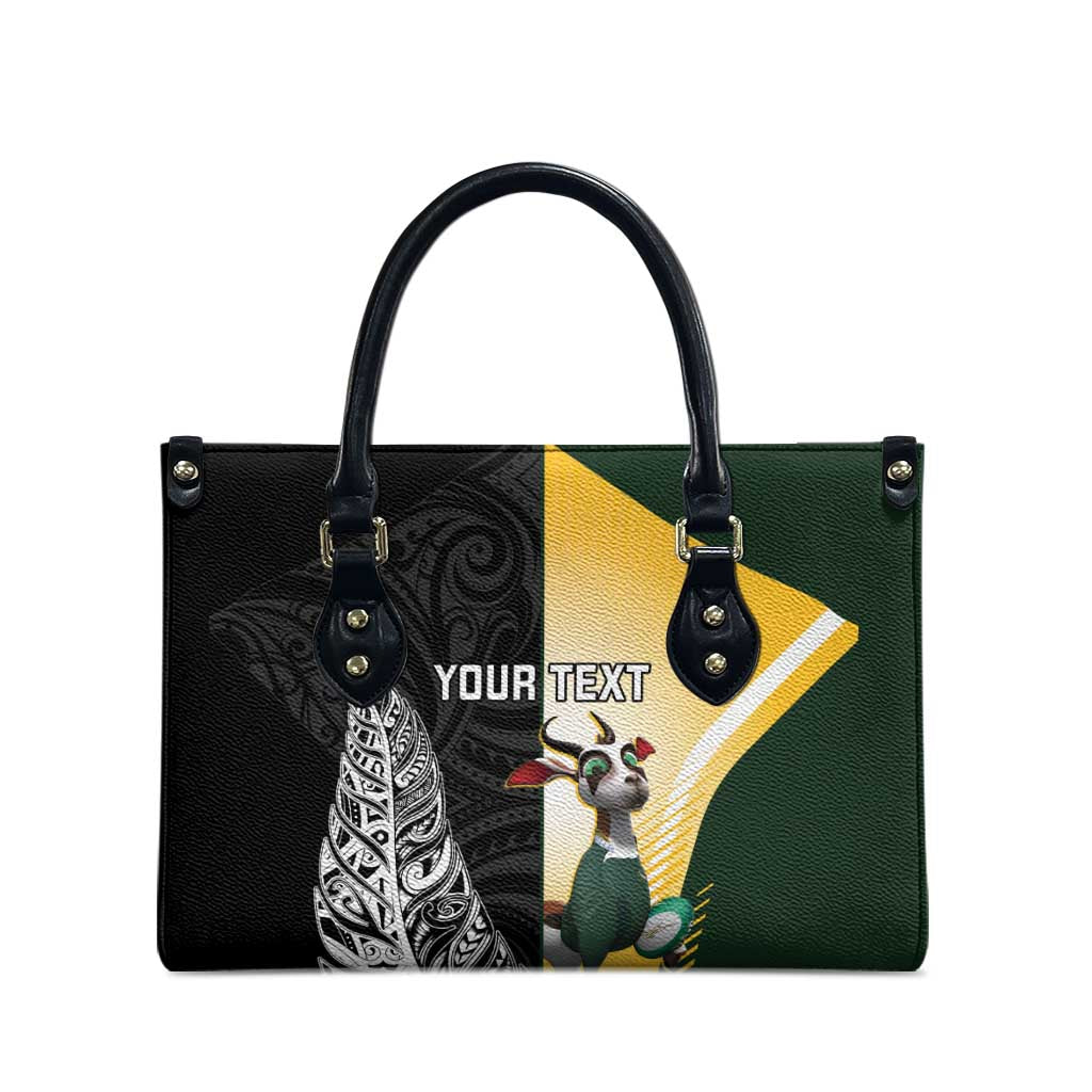 New Zealand and South Africa Rugby Custom Leather Bag Maori Silver Fern Springbok Together - Vibe Hoodie