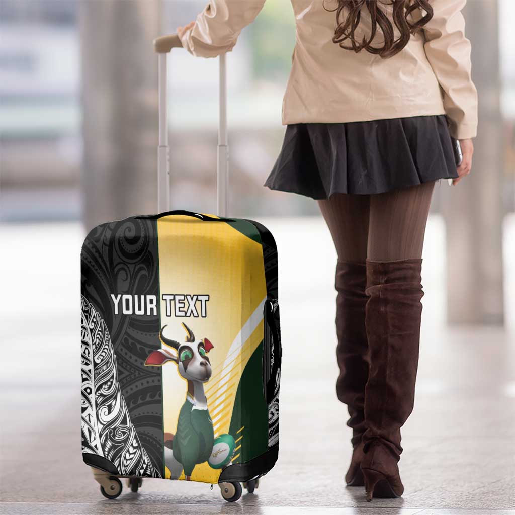 New Zealand and South Africa Rugby Custom Luggage Cover Maori Silver Fern Springbok Together - Vibe Hoodie