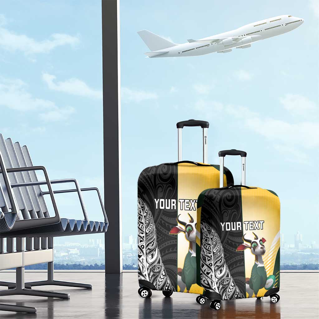 New Zealand and South Africa Rugby Custom Luggage Cover Maori Silver Fern Springbok Together - Vibe Hoodie