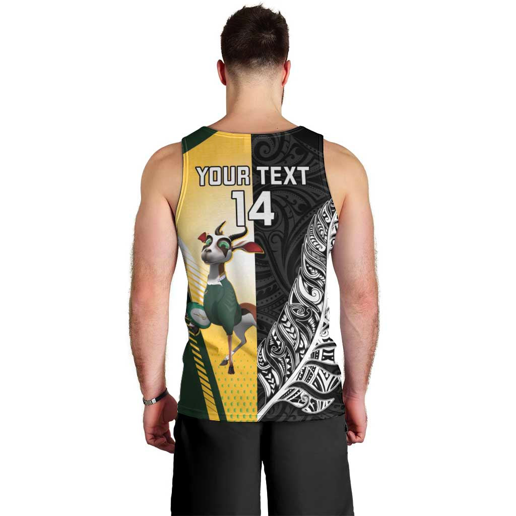 New Zealand and South Africa Rugby Custom Men Tank Top Maori Silver Fern Springbok Together - Vibe Hoodie