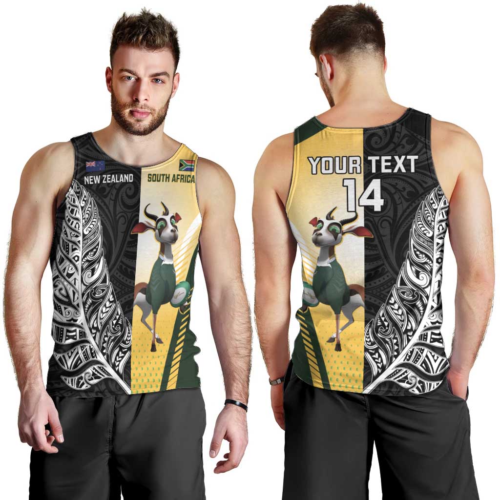 New Zealand and South Africa Rugby Custom Men Tank Top Maori Silver Fern Springbok Together - Vibe Hoodie