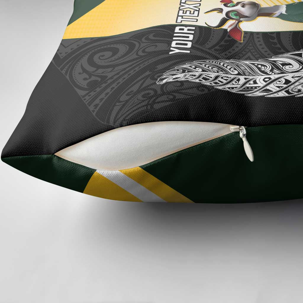 New Zealand and South Africa Rugby Custom Pillow Cover Maori Silver Fern Springbok Together - Vibe Hoodie