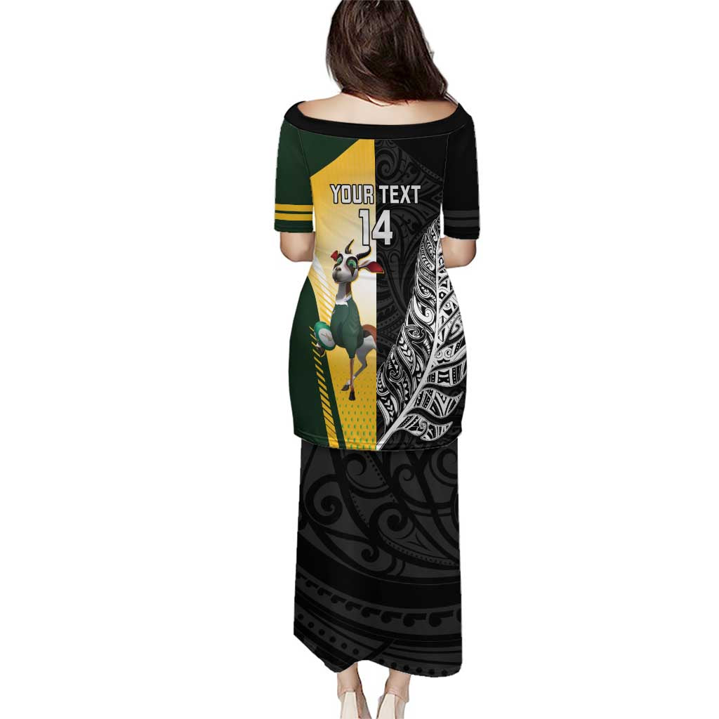 New Zealand and South Africa Rugby Custom Puletasi Maori Silver Fern Springbok Together - Vibe Hoodie