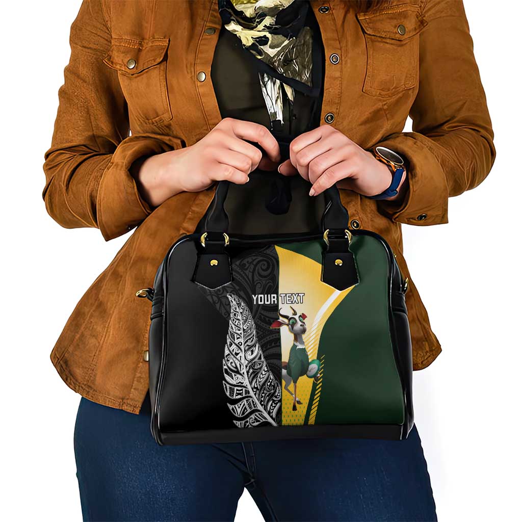 New Zealand and South Africa Rugby Custom Shoulder Handbag Maori Silver Fern Springbok Together - Vibe Hoodie