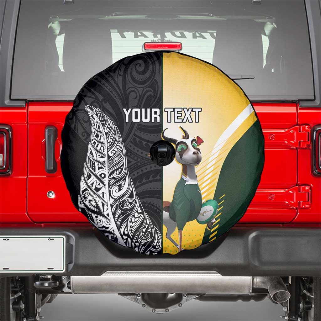 New Zealand and South Africa Rugby Custom Spare Tire Cover Maori Silver Fern Springbok Together - Vibe Hoodie