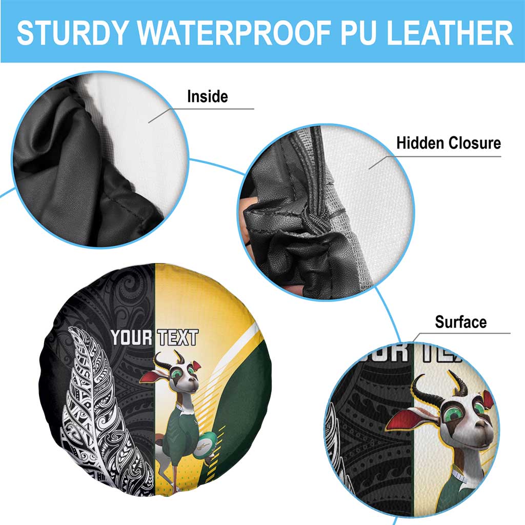 New Zealand and South Africa Rugby Custom Spare Tire Cover Maori Silver Fern Springbok Together - Vibe Hoodie