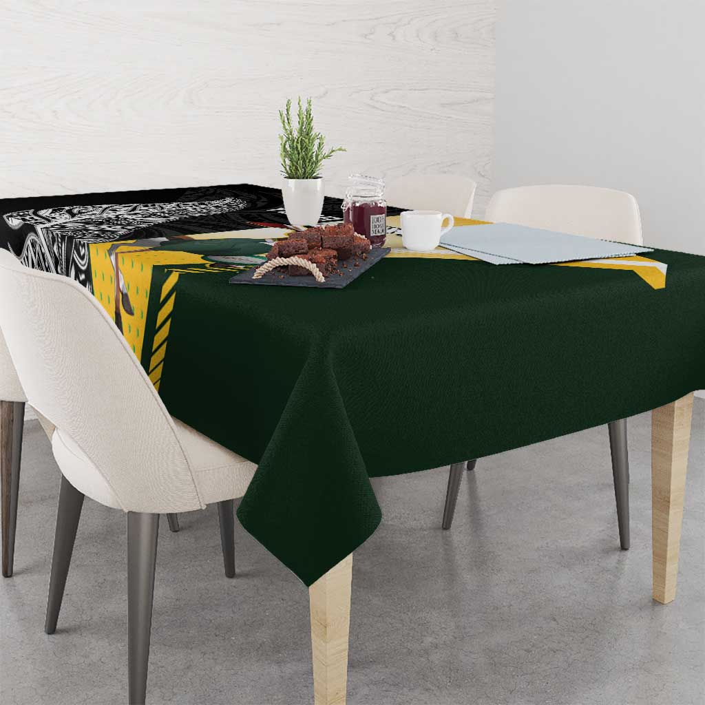 New Zealand and South Africa Rugby Custom Tablecloth Maori Silver Fern Springbok Together - Vibe Hoodie