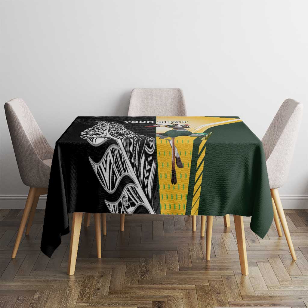 New Zealand and South Africa Rugby Custom Tablecloth Maori Silver Fern Springbok Together - Vibe Hoodie