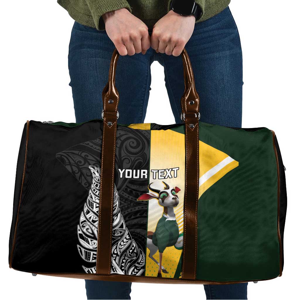 New Zealand and South Africa Rugby Custom Travel Bag Maori Silver Fern Springbok Together - Vibe Hoodie