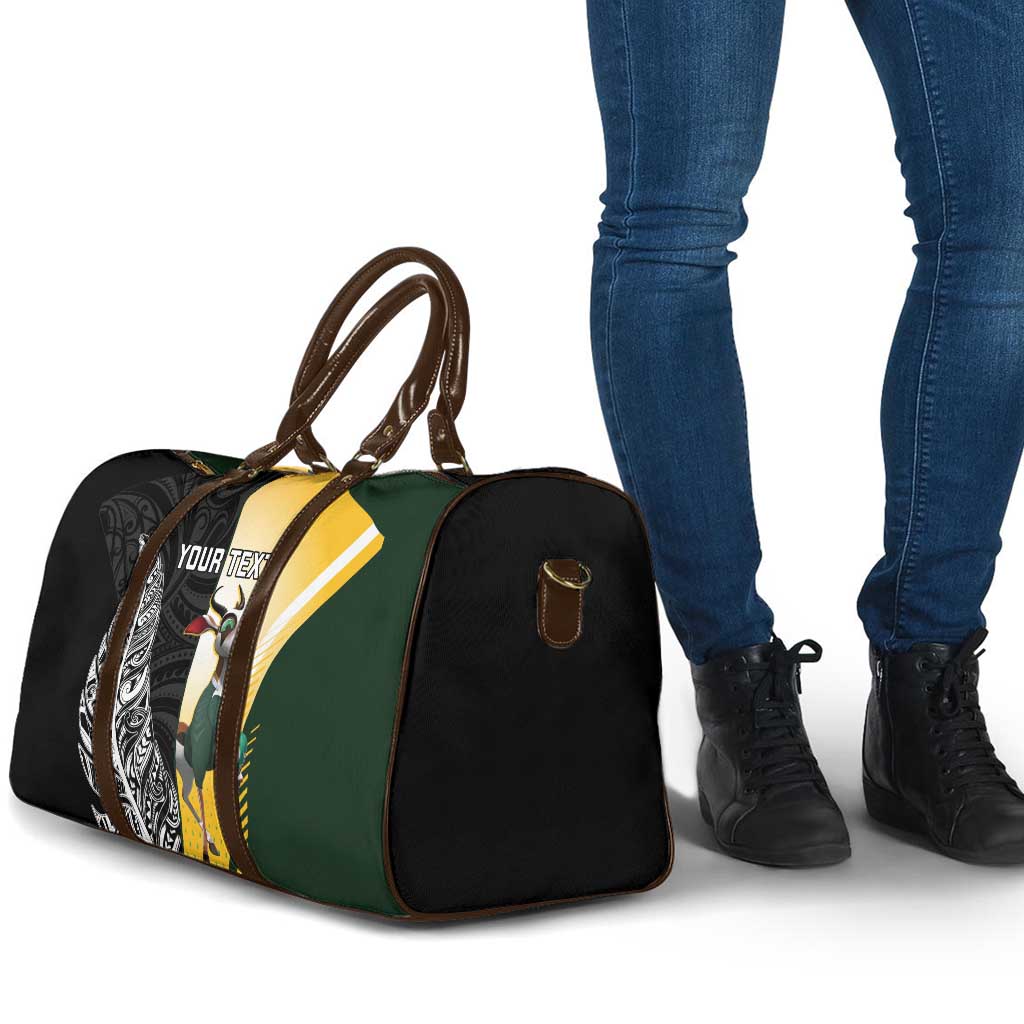 New Zealand and South Africa Rugby Custom Travel Bag Maori Silver Fern Springbok Together - Vibe Hoodie