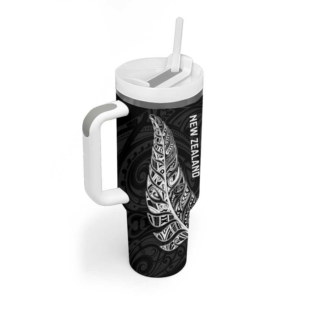 New Zealand and South Africa Rugby Tumbler With Handle Maori Silver Fern Springbok Together - Vibe Hoodie