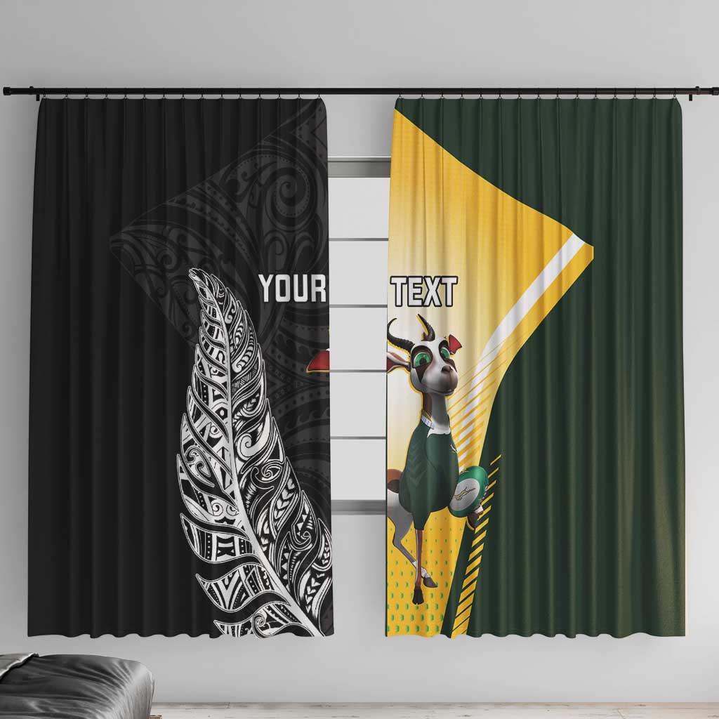 New Zealand and South Africa Rugby Custom Window Curtain Maori Silver Fern Springbok Together - Vibe Hoodie
