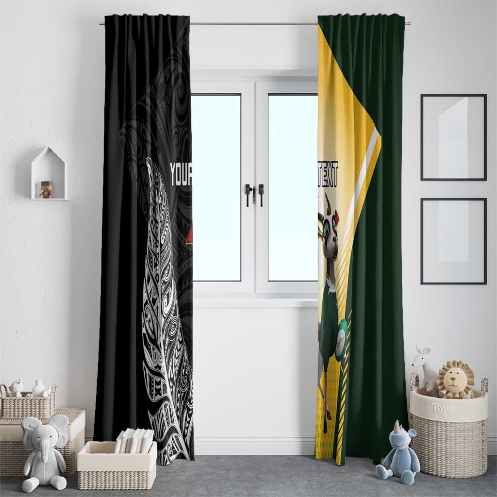 New Zealand and South Africa Rugby Custom Window Curtain Maori Silver Fern Springbok Together - Vibe Hoodie