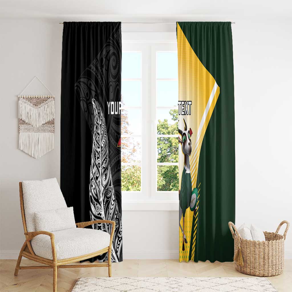 New Zealand and South Africa Rugby Custom Window Curtain Maori Silver Fern Springbok Together - Vibe Hoodie