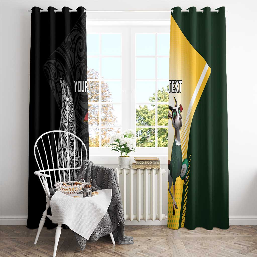 New Zealand and South Africa Rugby Custom Window Curtain Maori Silver Fern Springbok Together - Vibe Hoodie