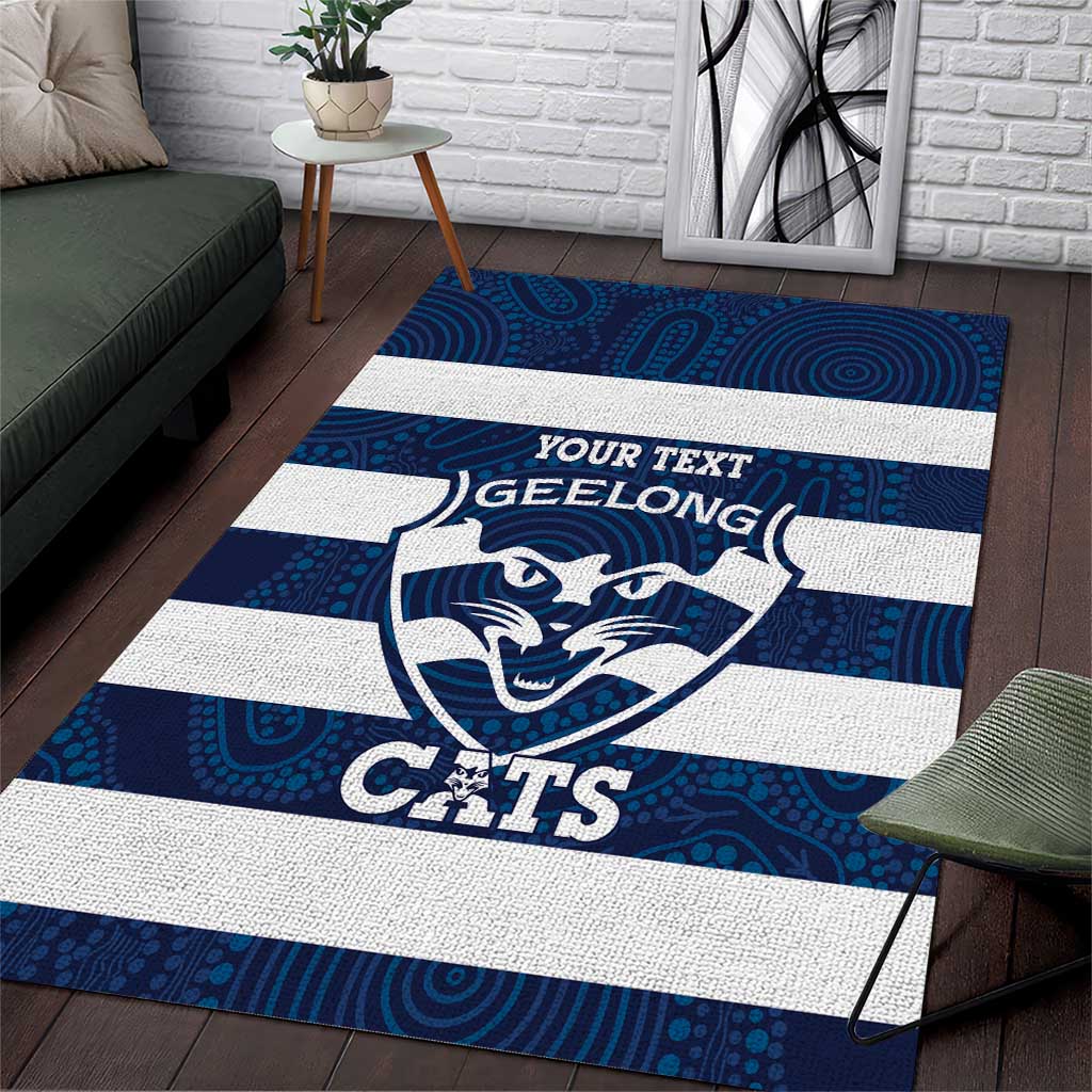 AFL Cats Football Custom Area Rug Geelong Proud Indigenous Art - Vibe Hoodie