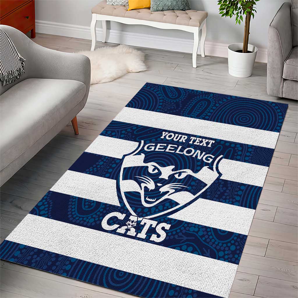 AFL Cats Football Custom Area Rug Geelong Proud Indigenous Art - Vibe Hoodie