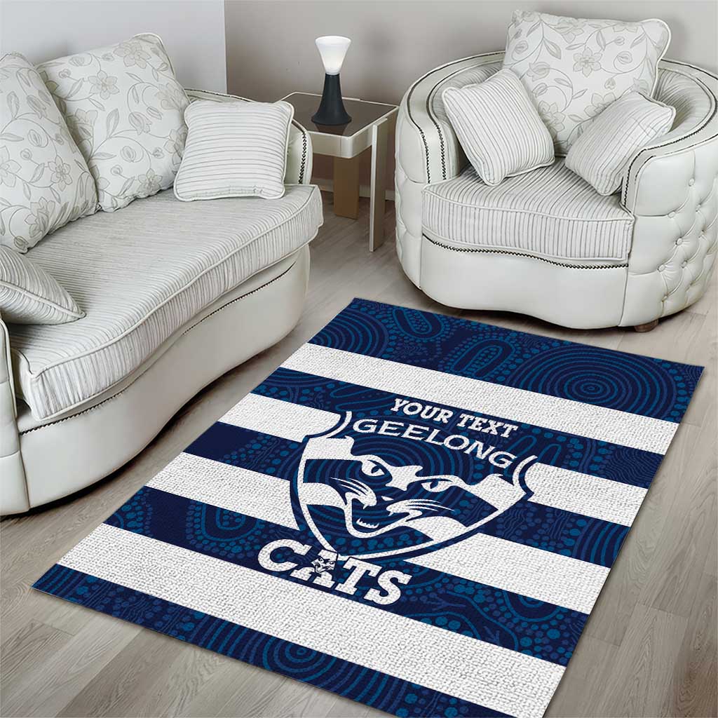 AFL Cats Football Custom Area Rug Geelong Proud Indigenous Art - Vibe Hoodie