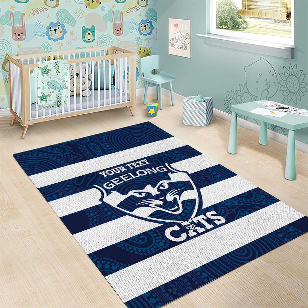 AFL Cats Football Custom Area Rug Geelong Proud Indigenous Art - Vibe Hoodie