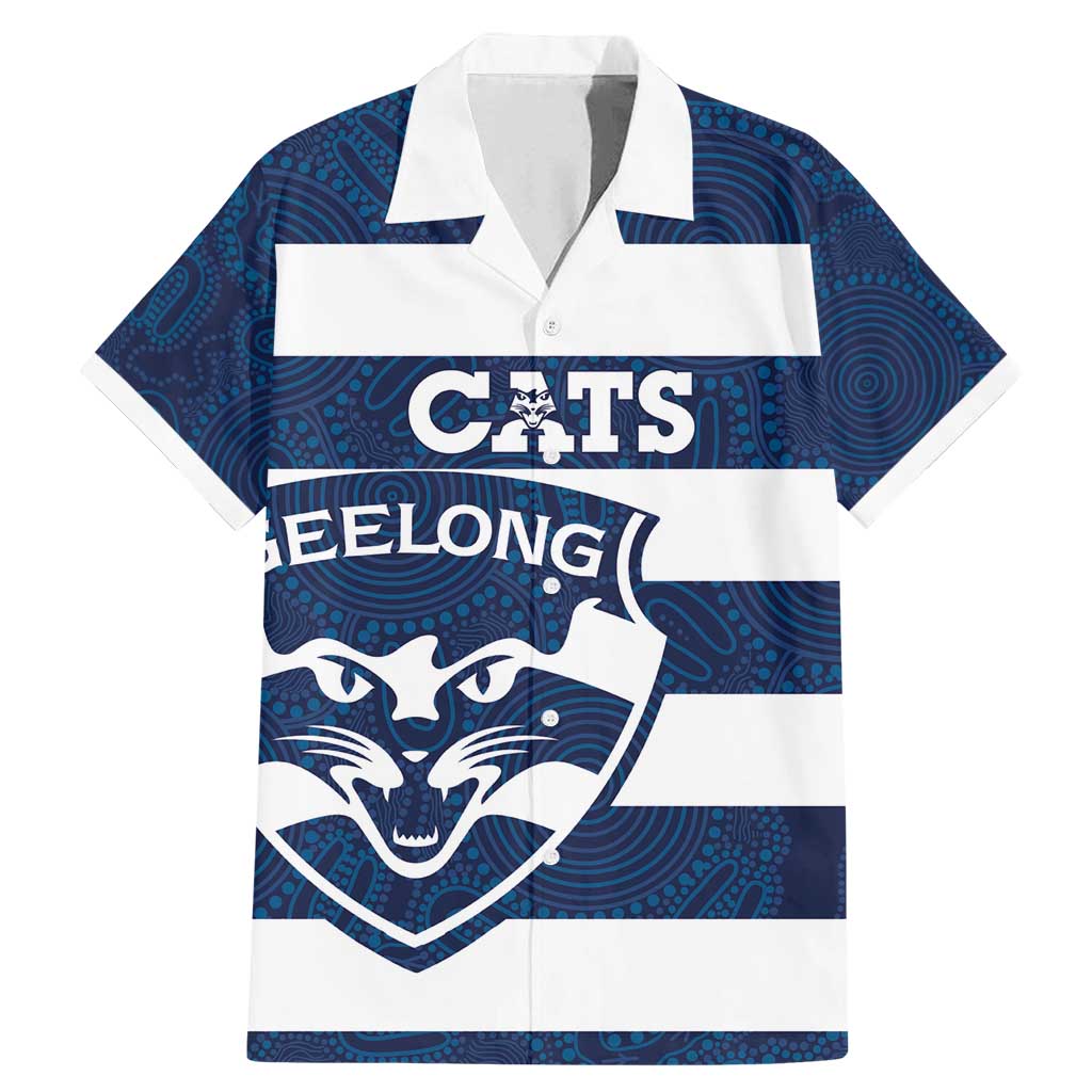AFL Cats Football Custom Family Matching Mermaid Dress and Hawaiian Shirt Geelong Proud Indigenous Art - Vibe Hoodie