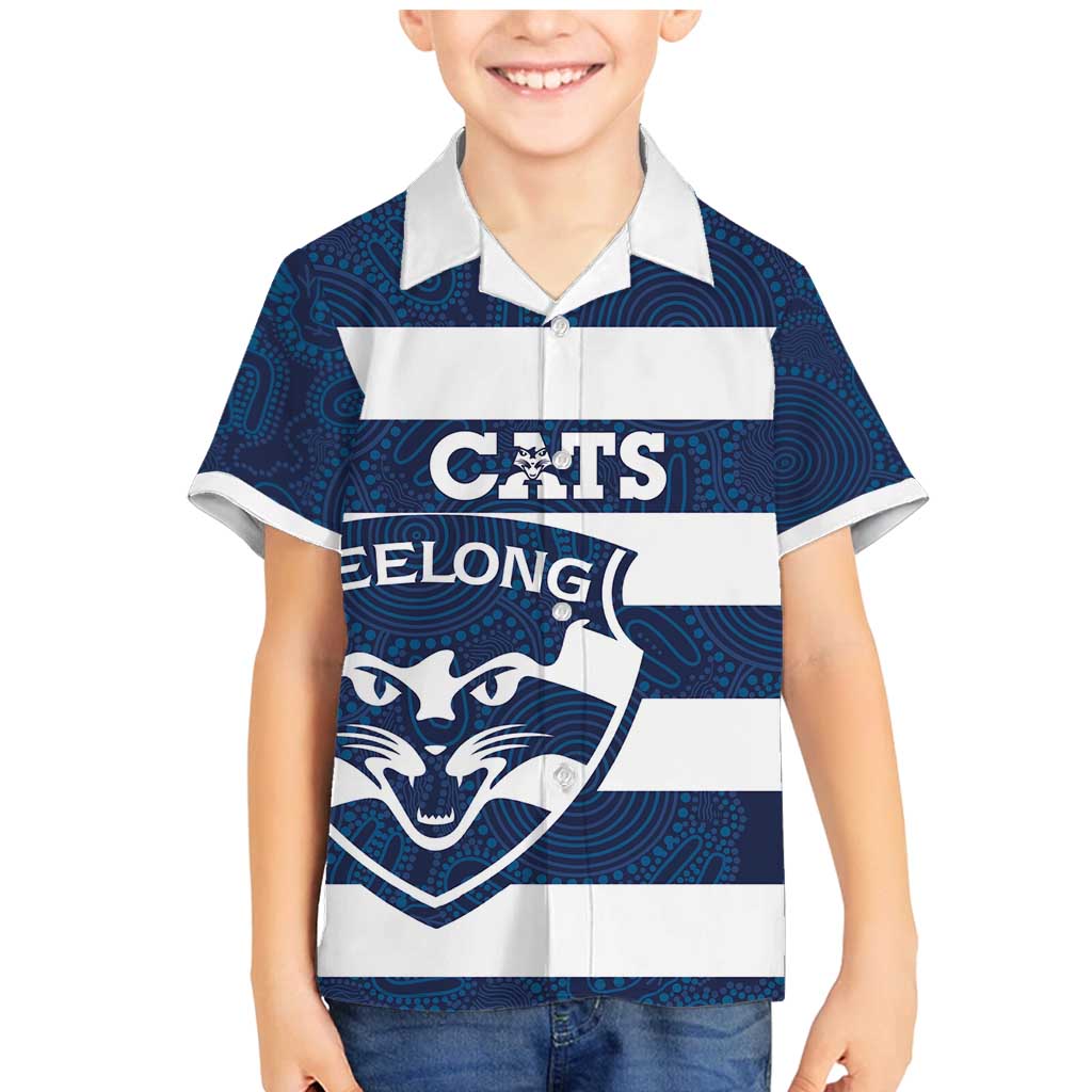 AFL Cats Football Custom Family Matching Mermaid Dress and Hawaiian Shirt Geelong Proud Indigenous Art - Vibe Hoodie