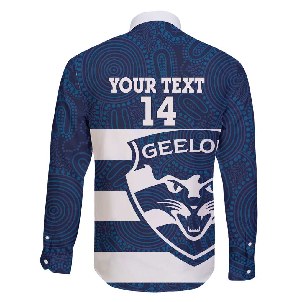 AFL Cats Football Custom Family Matching Off Shoulder Maxi Dress and Hawaiian Shirt Geelong Proud Indigenous Art - Vibe Hoodie