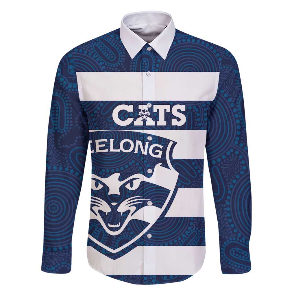 AFL Cats Football Custom Family Matching Puletasi and Hawaiian Shirt Geelong Proud Indigenous Art - Vibe Hoodie