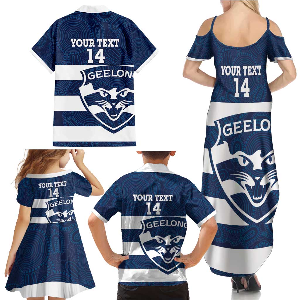AFL Cats Football Custom Family Matching Summer Maxi Dress and Hawaiian Shirt Geelong Proud Indigenous Art - Vibe Hoodie