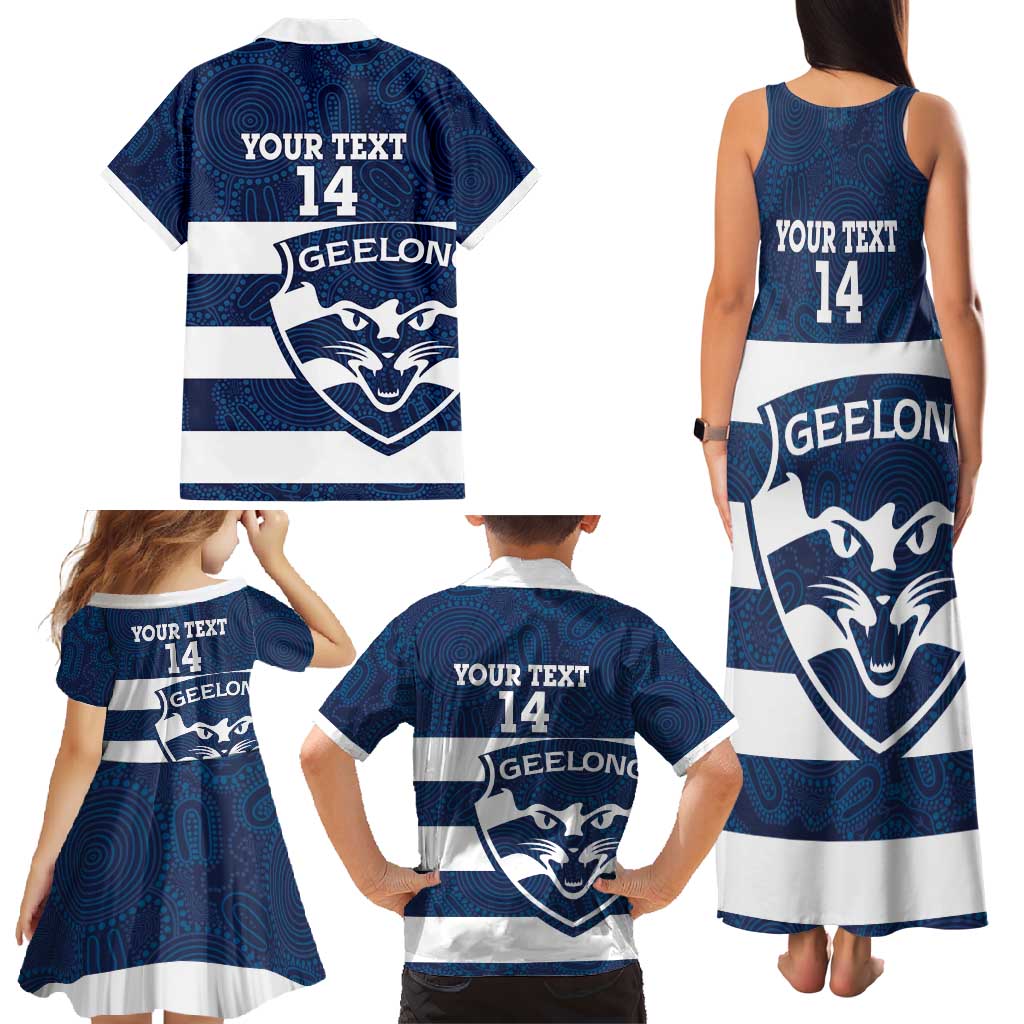 AFL Cats Football Custom Family Matching Tank Maxi Dress and Hawaiian Shirt Geelong Proud Indigenous Art - Vibe Hoodie