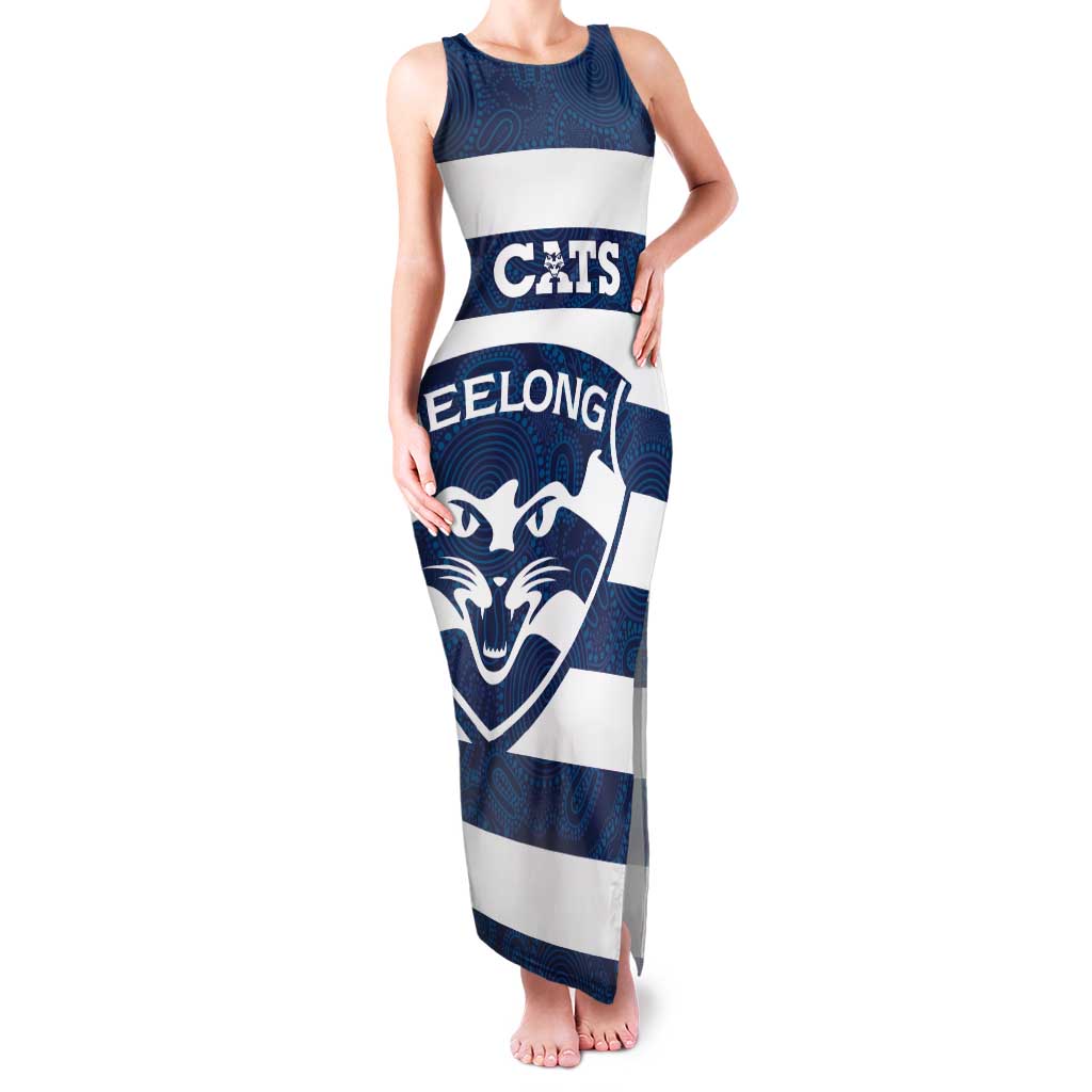 AFL Cats Football Custom Family Matching Tank Maxi Dress and Hawaiian Shirt Geelong Proud Indigenous Art - Vibe Hoodie