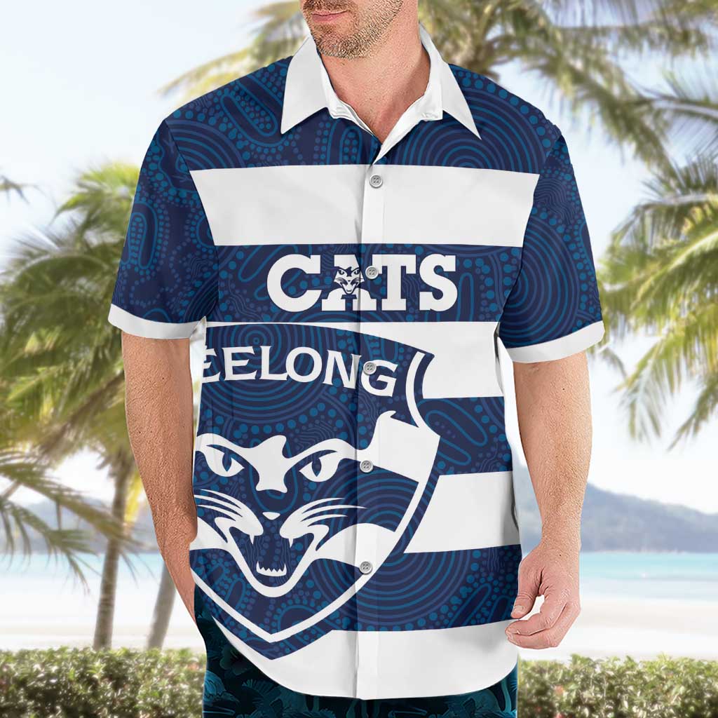 AFL Cats Football Custom Hawaiian Shirt Geelong Proud Indigenous Art - Vibe Hoodie
