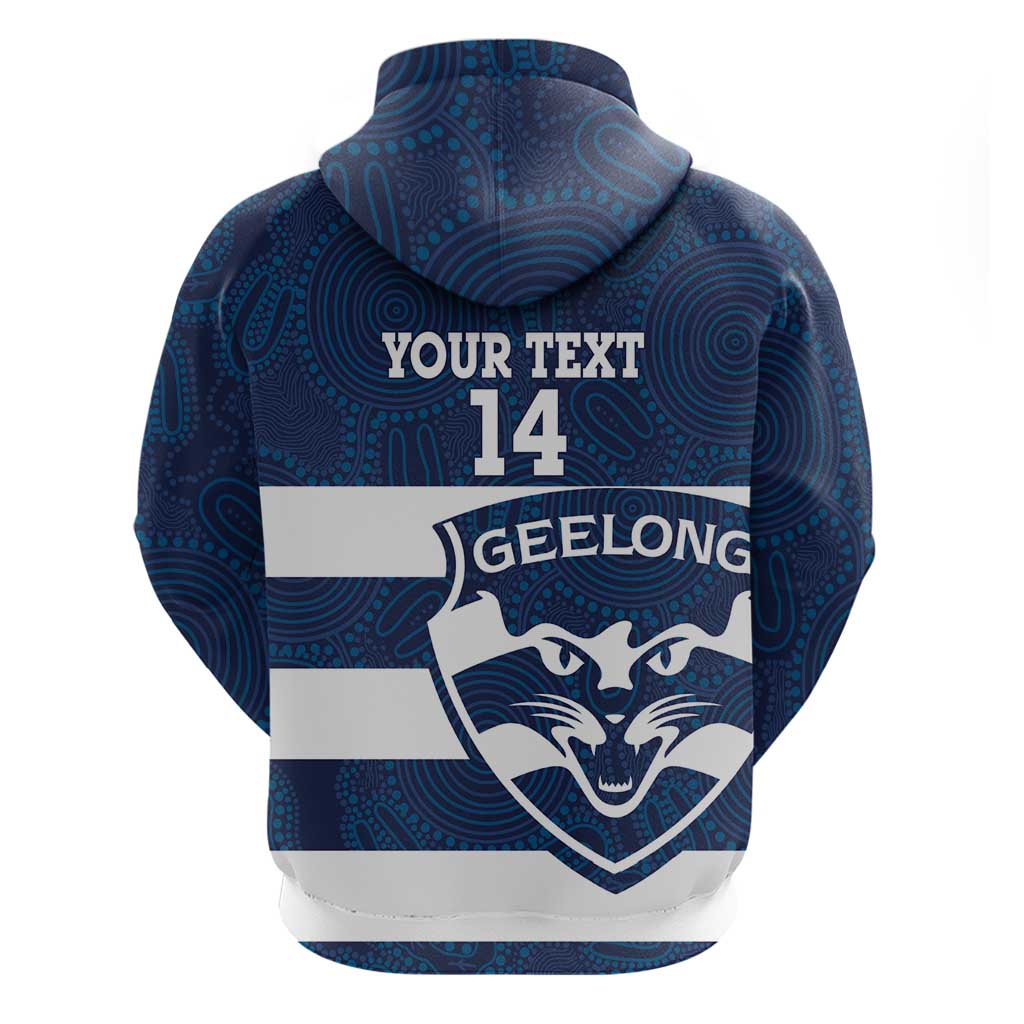 AFL Cats Football Custom Hoodie Geelong Proud Indigenous Art - Vibe Hoodie