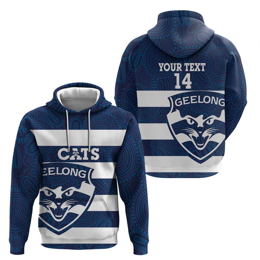 AFL Cats Football Custom Hoodie Geelong Proud Indigenous Art - Vibe Hoodie