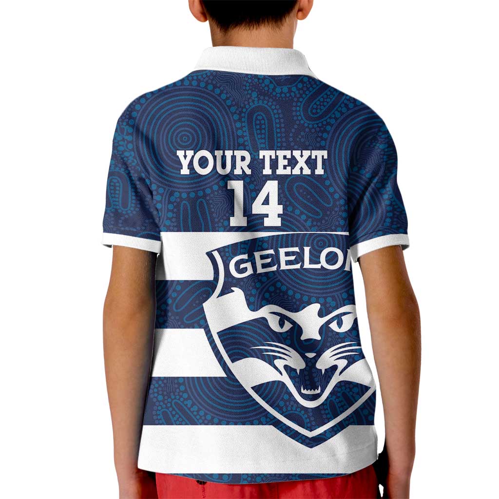 AFL Cats Football Custom Kid Polo Shirt Geelong Proud Indigenous Art - Vibe Hoodie