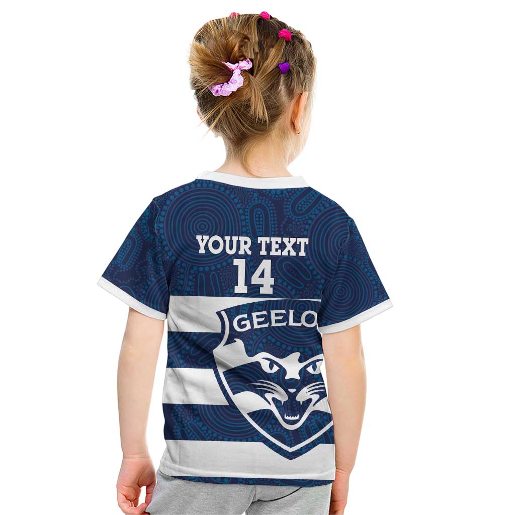 AFL Cats Football Custom Kid T Shirt Geelong Proud Indigenous Art - Vibe Hoodie