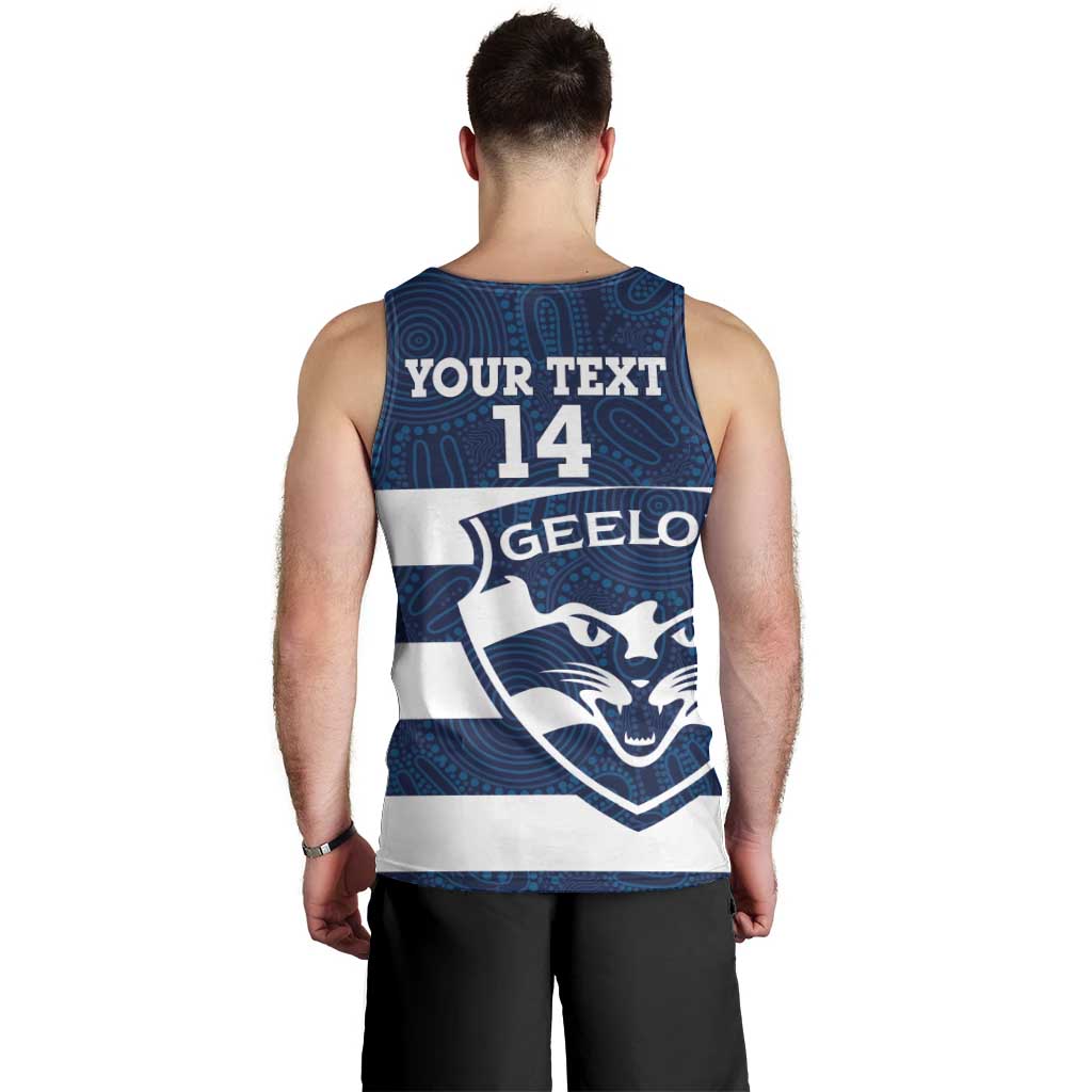 AFL Cats Football Custom Men Tank Top Geelong Proud Indigenous Art - Vibe Hoodie
