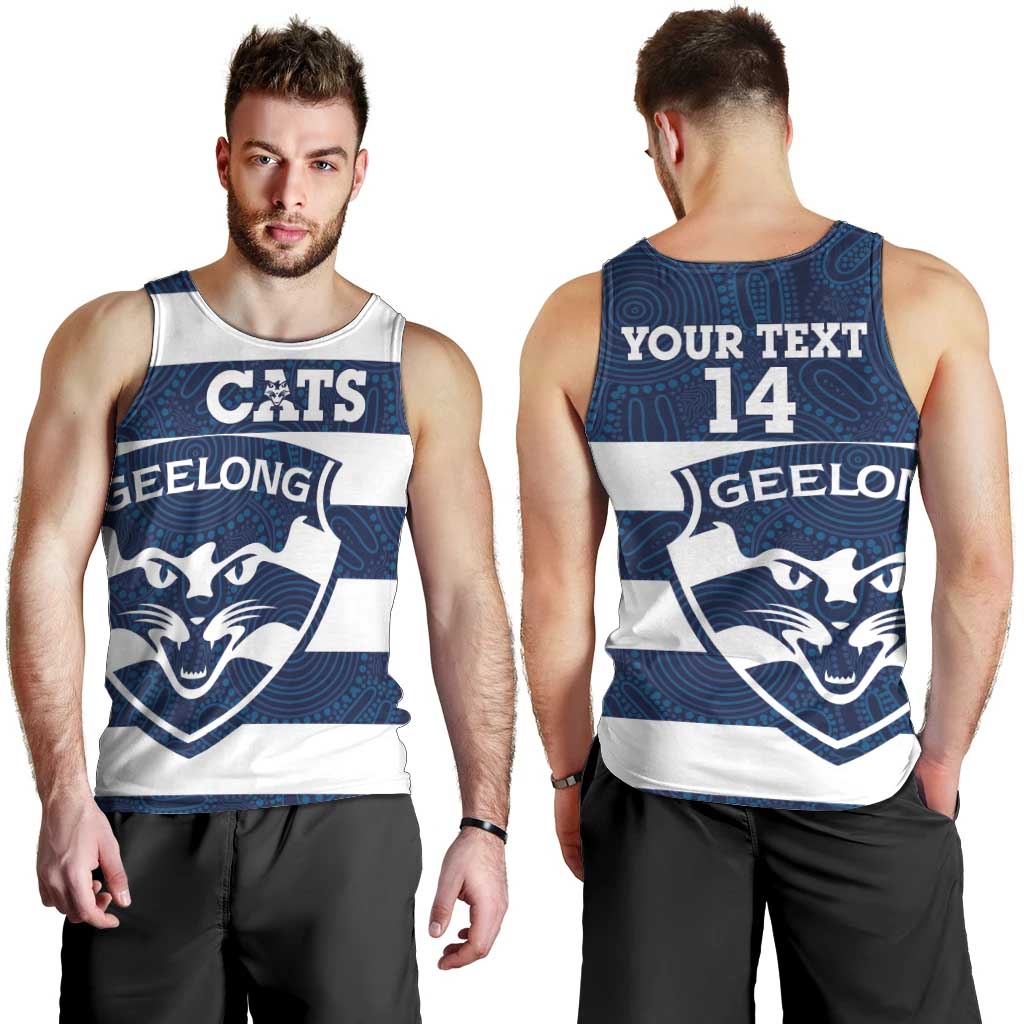 AFL Cats Football Custom Men Tank Top Geelong Proud Indigenous Art - Vibe Hoodie